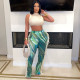 EVE Print Tassel Casual Staight Pants ZSD-0682