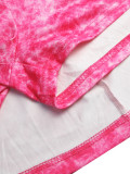 EVE Tie-Dye Print Camisole Patchwork Mini Dress (with Safety Pants) SFY-HY104