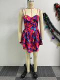 EVE Printed Halter Waist Mini Dress NY-10817