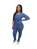 EVE Threaded Single Sleeve Skinny Jumpsuit CH-HR24045