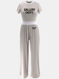 EVE Ribbed Color Clash Short Sleeve Pants Set SFY-TD2777D