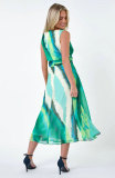 EVE Sleeveless Print Slim Midi Dress XHXF-418