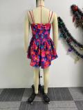 EVE Printed Halter Waist Mini Dress NY-10817