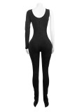 EVE Threaded Single Sleeve Skinny Jumpsuit CH-HR24045