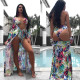 EVE Floral Print Bikini Swimsuit Three Piece Set LSL-6066