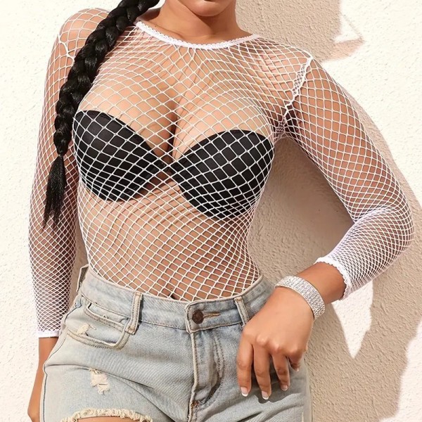 EVE Mesh O Neck Sexy Nightgown Erotic Mesh Dress GYDE-401