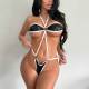 EVE Sexy Lace-up Tight Halter One-piece Swimsuit DYSC-DY23A735YYB071713