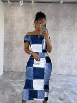 EVE One Shoulder Print Sleeveless Maxi Dress OD-8692