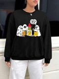 EVE Plus Size Long Sleeve Print O Neck Sweatshirts FOSF-8391