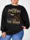 EVE Plus Size Long Sleeve Print O Neck Sweatshirts FOSF-8391