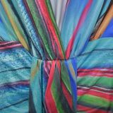 EVE Fashion Pleated Color Block Plus Size Maxi Dress BY-6952