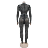 EVE Hot Drill Fashion Long Sleeve Jumpsuit BY-6958
