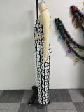 EVE Print Bandage Tops And Wide Leg Pants 2 Piece Set NY-10832