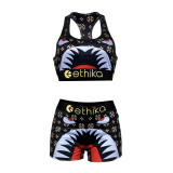 EVE Casual Print Sport Tank Top Shorts Set LSL-0008