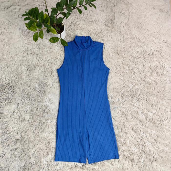 EVE Solid Color Tight Sleeveless Romper CY-1080