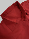EVE Long Sleeve Loose Solid Color Shirt Dress LSD-1787