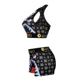 EVE Casual Print Sport Tank Top Shorts Set LSL-0008