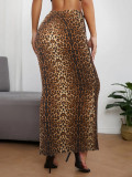 EVE Leopard Print Half-length Fishtail Skirt GXYF-H0409