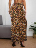 EVE Leopard Print Half-length Fishtail Skirt GXYF-H0409