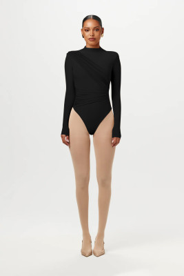 EVE Long Sleeve Solid Color Bodysuit GXYF-H0392