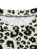 EVE Leopard Print Short Sleeve Loose Shorts Set SFY-2579