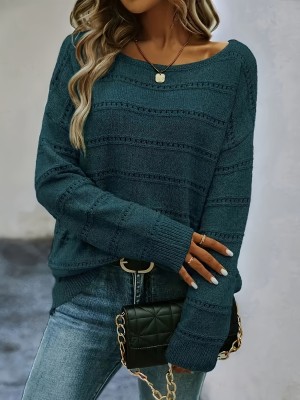 EVE Plus Size Fashion Long Sleeve Knit Sweater FSXF-748