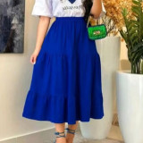EVE Plus Size Casual Loose Cake Half Body Skirt AWE-6301