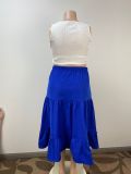 EVE Plus Size Casual Loose Cake Half Body Skirt AWE-6301