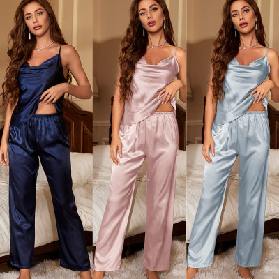 EVE Casual Loungewear Camisole Solid Color Pants Set GDNL-5211-1