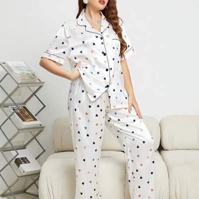 EVE Plus Size Sexy Printed Loungewear Pajamas Set GDNL-H95219