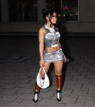 EVE Fashion Print Sleeveless Shorts Two Piece Set LSL-0032