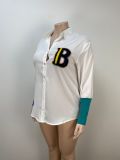 EVE Plus Size Fashion Contrast Color Shirt GAWE-6265