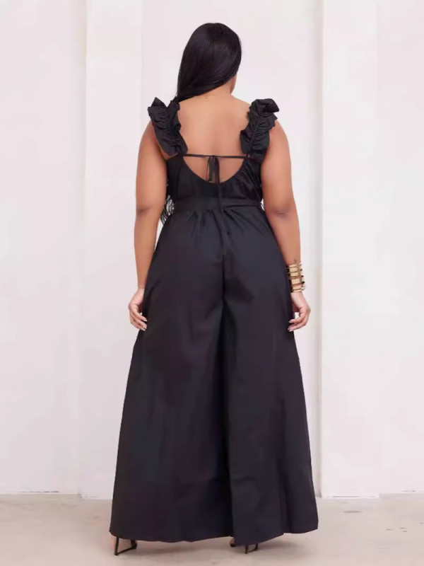 EVE Fashion Solid Color Sleeveless Wide Leg Jumpsuit LP-90108