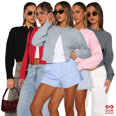 EVE Casual Solid Color Cardigan Sweater Short Coat ASL-6750