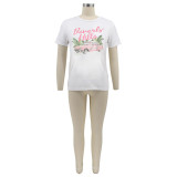 EVE Print Short Sleeve T Shirt HNIF-2402