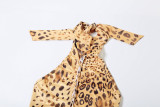 EVE Backless Hang Neck Leopard Print Dress XEF-50444