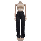 EVE Stripe Patchwork Solid Sport Pants BY-6960