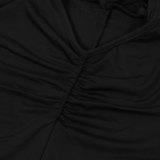 EVE Hot Drill V Neck Halter Romper NY-3235