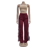 EVE Stripe Patchwork Solid Sport Pants BY-6960