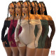 EVE Sexy One Neck Ruched Strapless Long Sleeve Jumpsuit ASL-6738