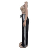 EVE Stripe Patchwork Solid Sport Pants BY-6960