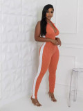 EVE Fashion Zipper Patchwork Jumpsuit GYZY-8922