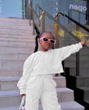 EVE Kids Girl Solid Long Sleeve Straight Pants Two Piece Set GYAY-8106