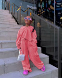 EVE Kids Girl Solid Long Sleeve Straight Pants Two Piece Set GYAY-8106