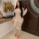 EVE Sexy Hollow Out Backless Long Sleeve Jumpsuit MDF-5559