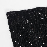 EVE Slash Shoulder Sequin Split Maxi Dress NY-K3257