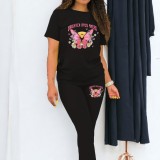 EVE Summer Print Short Sleeve Pants 2 Piece Set ME-S55057