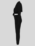 EVE Lapel Button Ruffles Long Sleeve Shirt MIL-T047