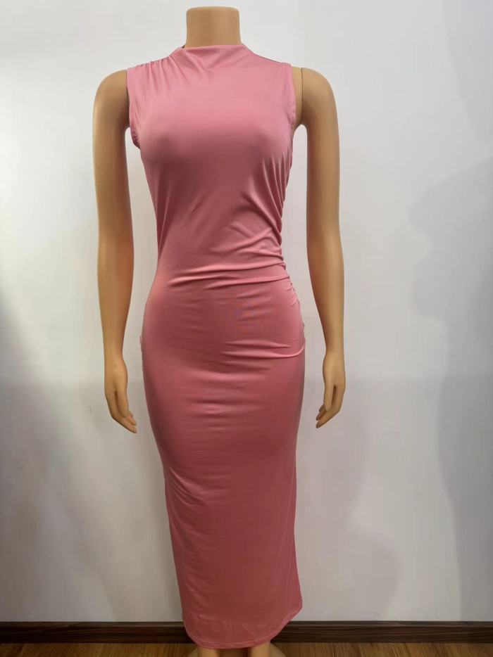 EVE Sleeveless Solid Color Bodycon Dress GADE-8447