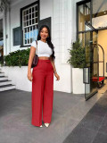 EVE Solid Color Loose Wide Leg Pants QODY-Y6012